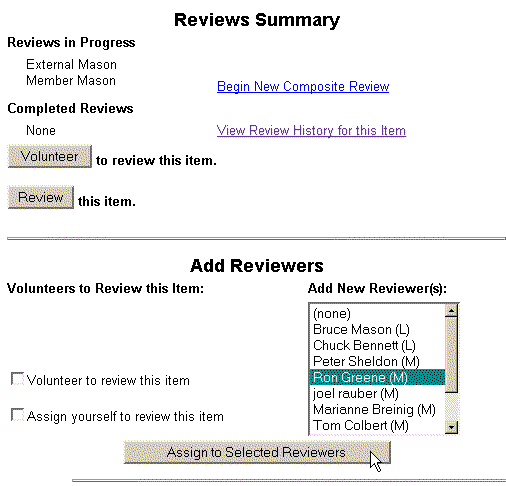 Add Reviewers Overview