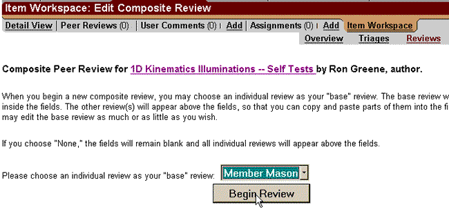 Begin Composite Review